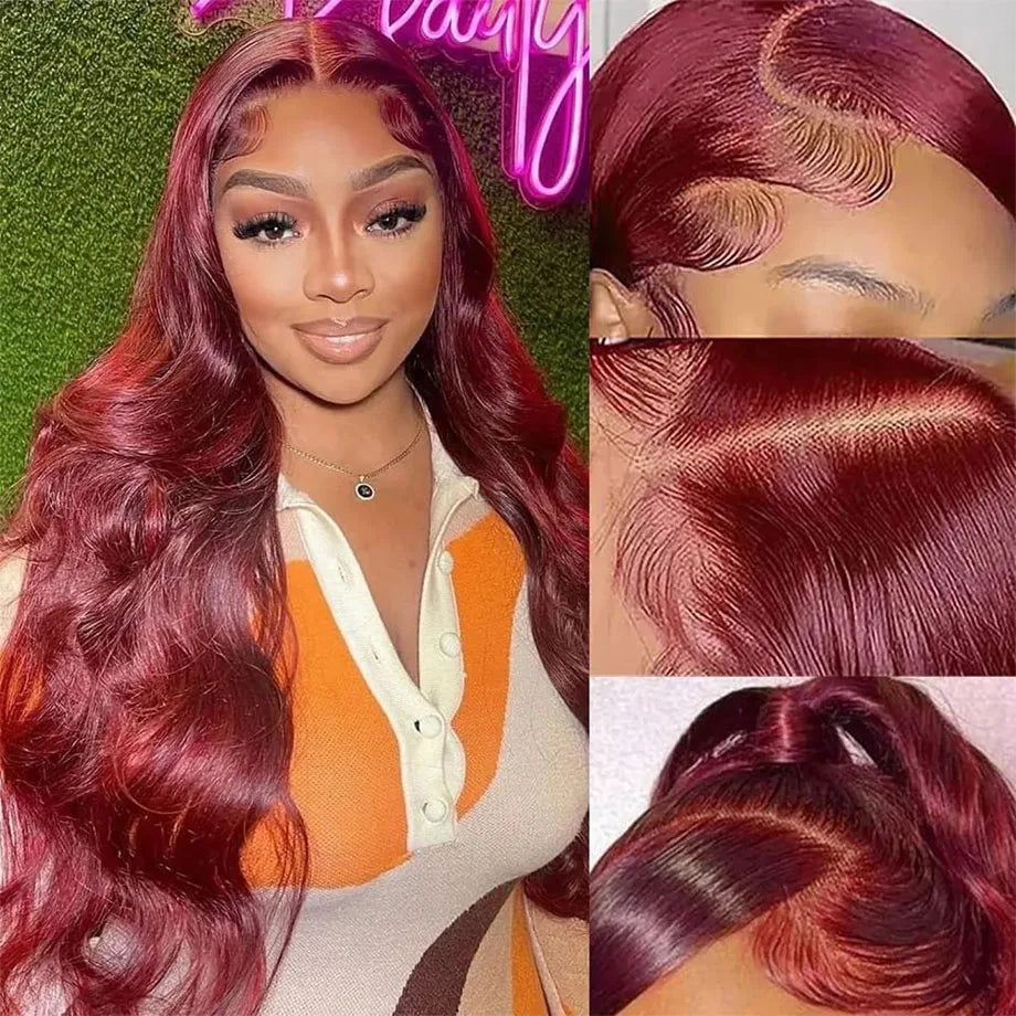 Burgundy 13x6 Hd Lace Frontal Human Hair Wig 220 Density Brazilian 13x4 Lace Front Wig 99j Body Wave Human Hair Wigs For Women Burgundy 13x6 Hd Lace Frontal Human Hair Wig 220 Density Brazilian 13x4 Lace Front Wig 99j Body Wave Human Hair Wigs For Women