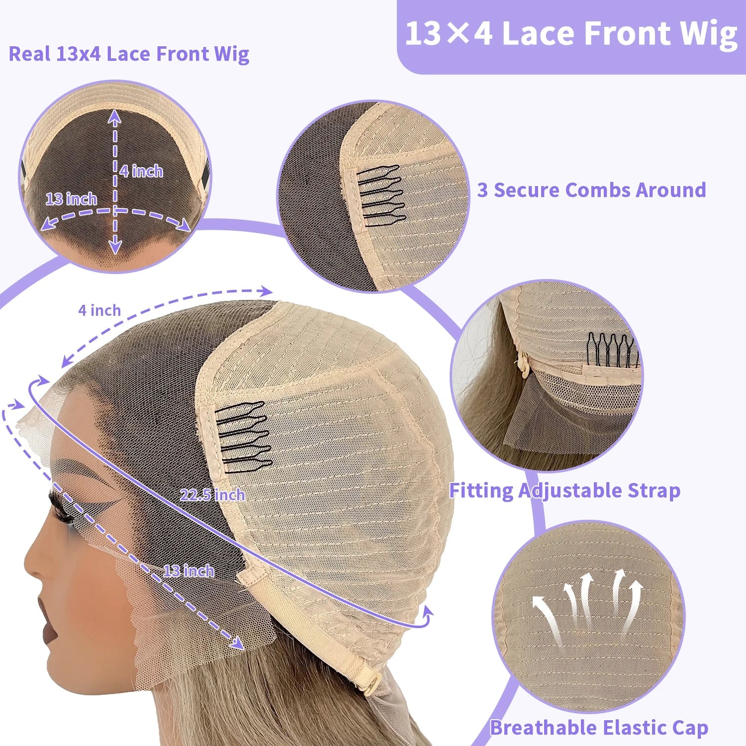 Cream Blonde Straight 100% Real Human Hair Wig Ash Blonde 200% Density Salon Hair Coloring Wig 13x6 Lace Front Wig For Women Cream Blonde Straight 100% Real Human Hair Wig Ash Blonde 200% Density Salon Hair Coloring Wig 13x6 Lace Front Wig For Women