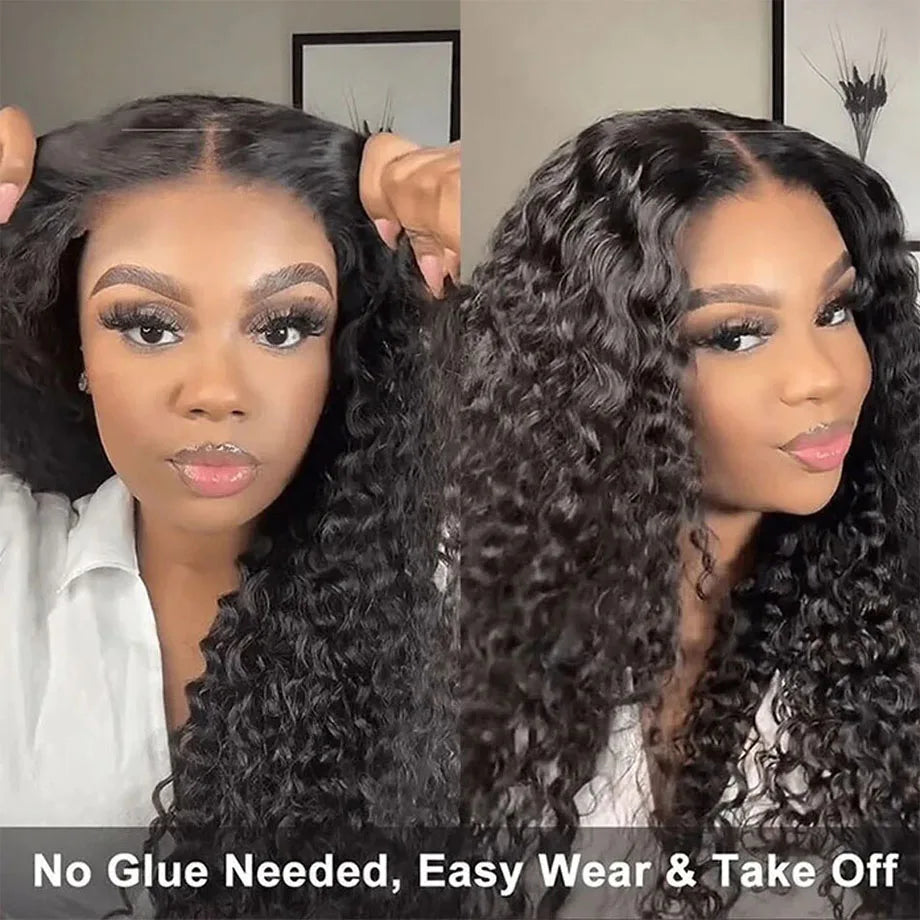 Curly Glueless Wigs Human Hair Ready To Wear 13x6 Deep Wave Hd Lace Front Human Hair Wig Transparent Curly Water Wave Lace Wigs Curly Glueless Wigs Human Hair Ready To Wear 13x6 Deep Wave Hd Lace Front Human Hair Wig Transparent Curly Water Wave Lace Wigs