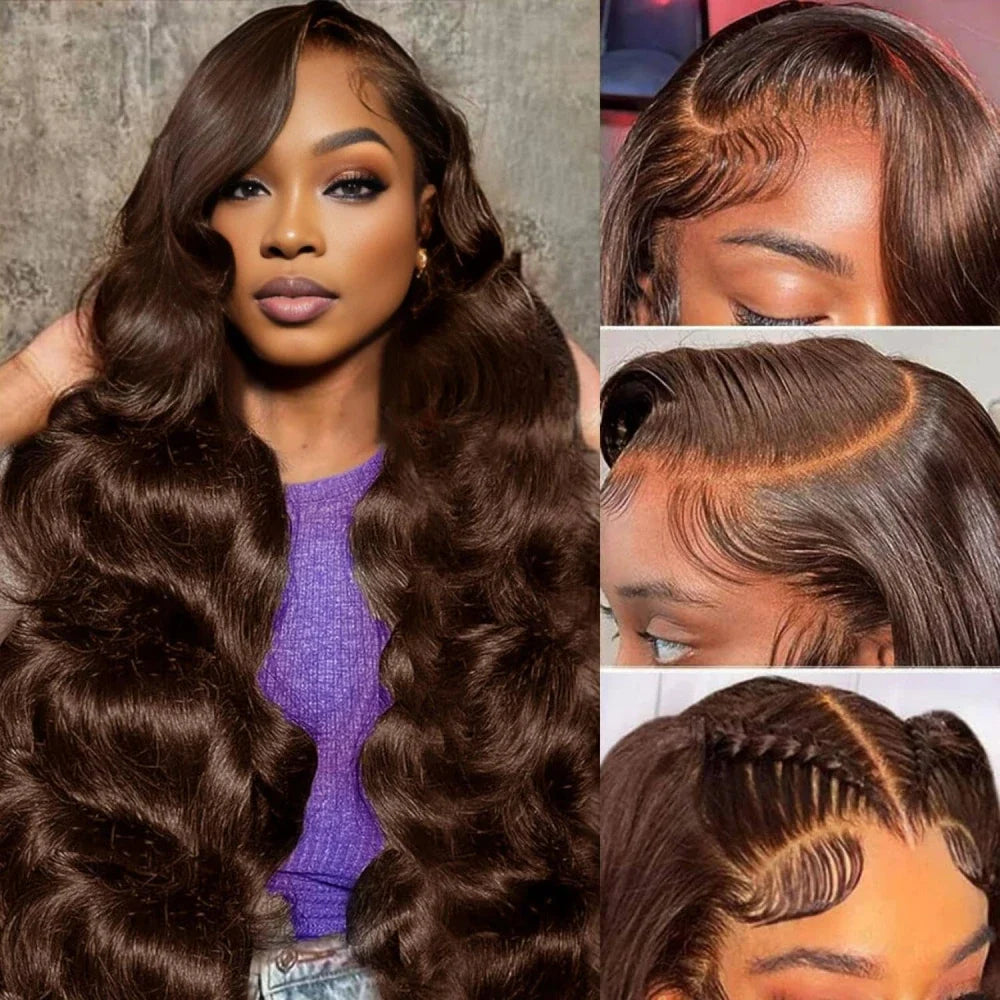 Body Wave Chocolate Brown Lace Front Wigs Human Hair 13x4 13x6 HD Lace Frontal Wig For Women Peruvian Lace Wigs Natural Hairline Body Wave Chocolate Brown Lace Front Wigs Human Hair 13x4 13x6 HD Lace Frontal Wig For Women Peruvian Lace Wigs Natural Hairline