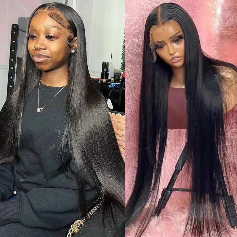 30 40 Inch 13x4 HD Transparent Bone Straight Lace Front Wig 200 Density Brazilian 13x6 Lace Frontal Wigs Human Hair For Women 30 40 Inch 13x4 HD Transparent Bone Straight Lace Front Wig 200 Density Brazilian 13x6 Lace Frontal Wigs Human Hair For Women