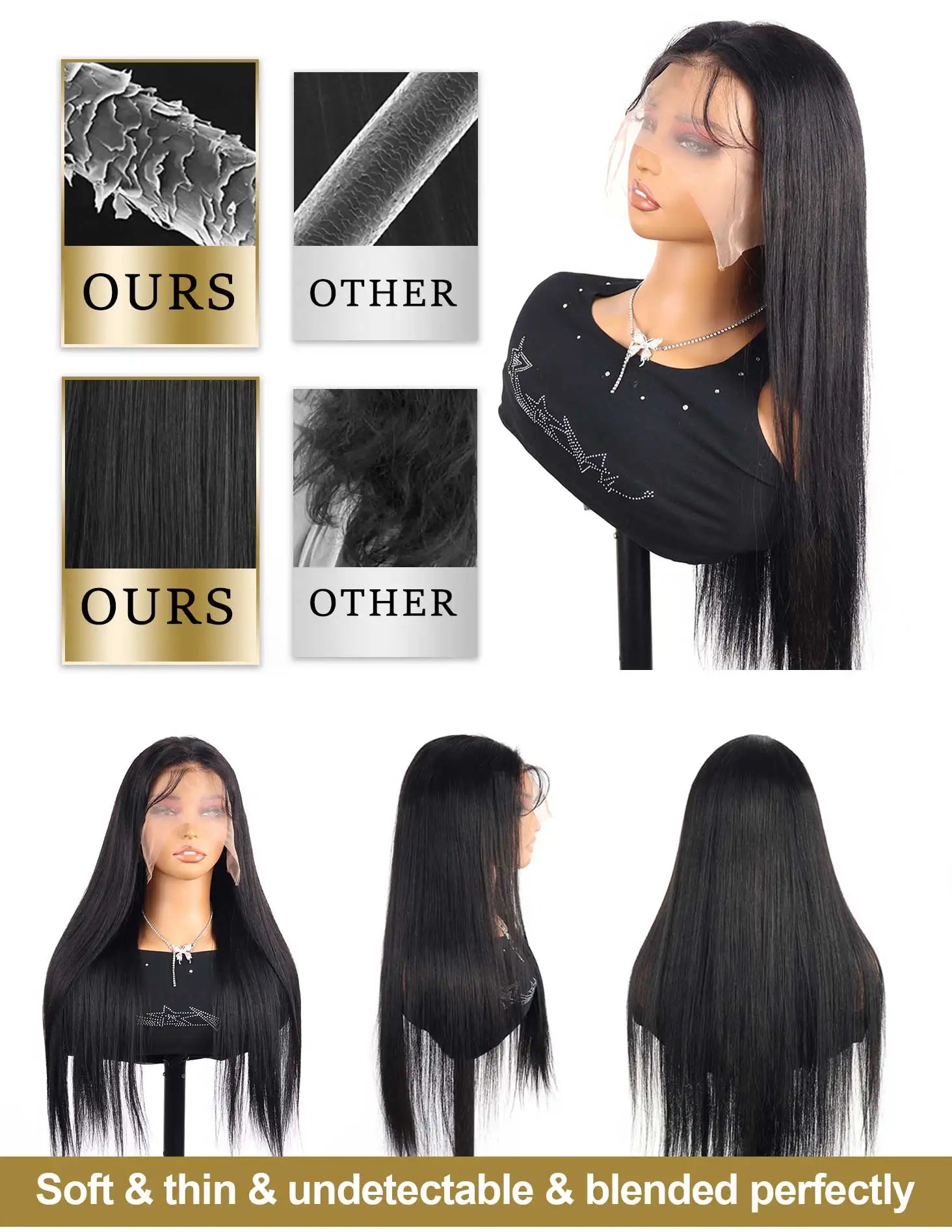 Bone Straight Lace Front Wigs Human Hair Brazilian 13x4 13x6 5x5HD Transparent Lace Frontal Wigs For Women 40 Inches 220 Density Bone Straight Lace Front Wigs Human Hair Brazilian 13x4 13x6 5x5HD Transparent Lace Frontal Wigs For Women 40 Inches 220 Density