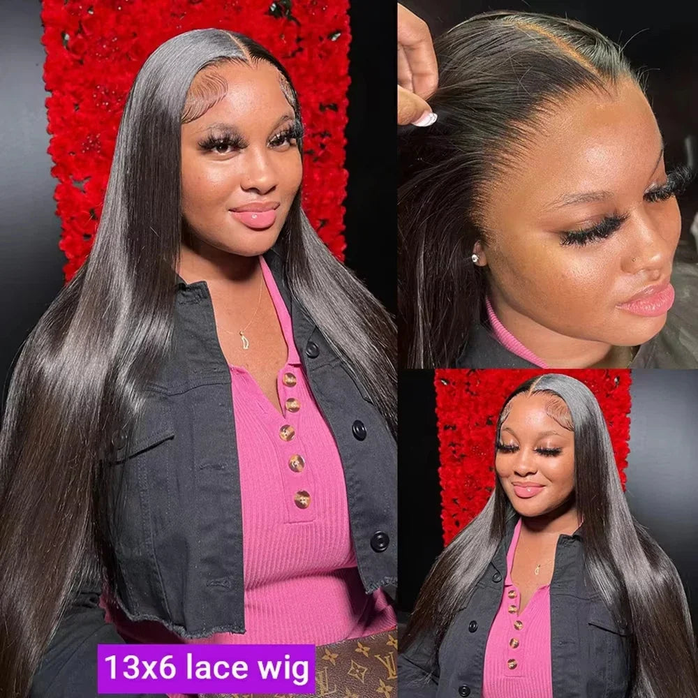 40 Inch Bone Straight Human Hair Wigs 13x4 13X6 HD Lace Front Wigs Human Hair 100% Brazilian Hair For Black Women 220 Density 40 Inch Bone Straight Human Hair Wigs 13x4 13X6 HD Lace Front Wigs Human Hair 100% Brazilian Hair For Black Women 220 Density