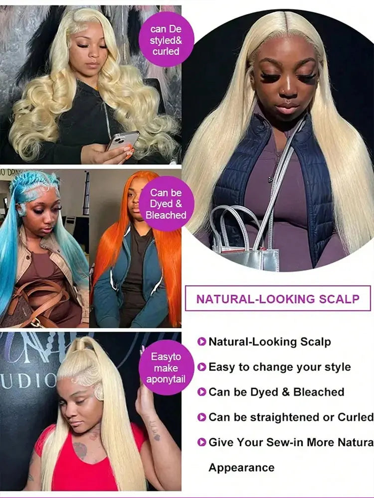 Blonde Wig Straight 613 Hd Lace Frontal Wig 13X6 13X4 Transparent Brazilian Straight Lace Front Wigs 30 34 Inch Human Hair Blonde Wig Straight 613 Hd Lace Frontal Wig 13X6 13X4 Transparent Brazilian Straight Lace Front Wigs 30 34 Inch Human Hair