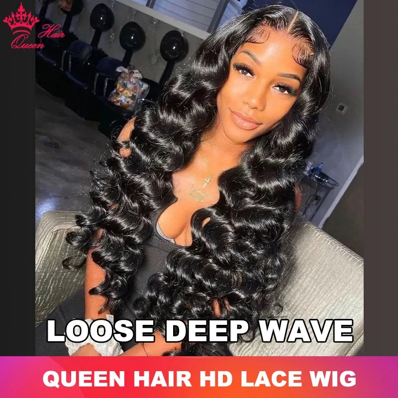 Queen Hair Loose Deep Real HD Lace Wig Raw Hair Pre Plucked Full Frontal 13x6 13x4 5x5 6x6 Closure Melt Skin Lace HD Lace Wig Queen Hair Loose Deep Real HD Lace Wig Raw Hair Pre Plucked Full Frontal 13x6 13x4 5x5 6x6 Closure Melt Skin Lace HD Lace Wig