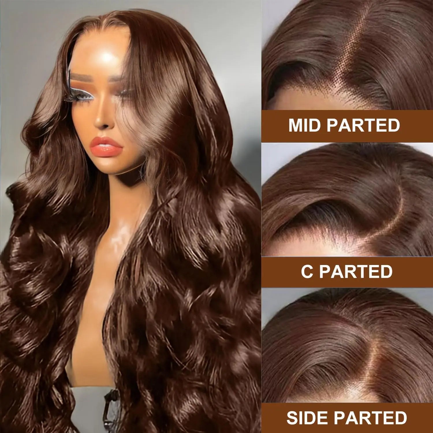13x4 Chocolate Brown Body Wave Lace Front Wig 30 36 Inch 100% Brazilian Human Hair Wigs Lace Front Wig 13x6 Brown Wig For Women 13x4 Chocolate Brown Body Wave Lace Front Wig 30 36 Inch 100% Brazilian Human Hair Wigs Lace Front Wig 13x6 Brown Wig For Women