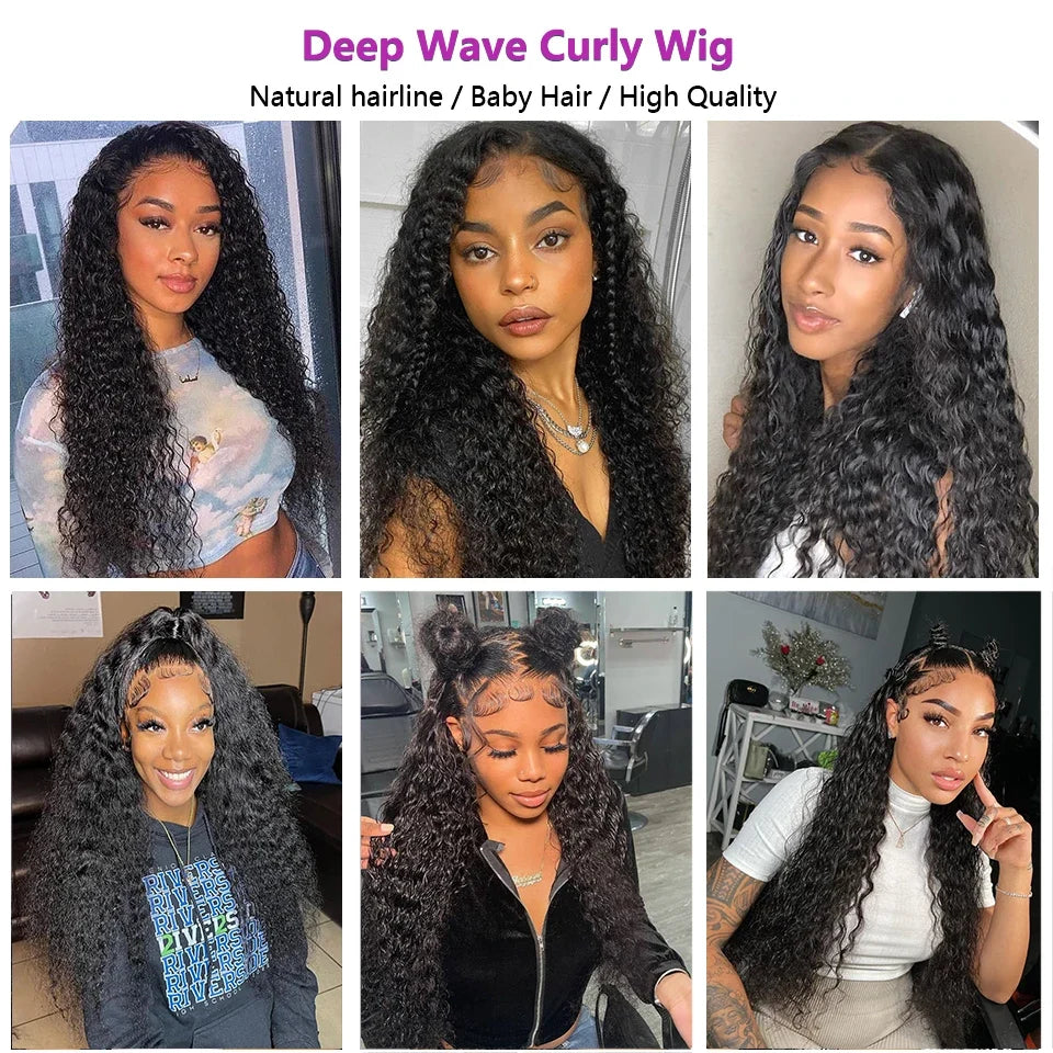 Curly Glueless Wigs Human Hair Ready To Wear 13x6 Deep Wave Hd Lace Front Human Hair Wig Transparent Curly Water Wave Lace Wigs Curly Glueless Wigs Human Hair Ready To Wear 13x6 Deep Wave Hd Lace Front Human Hair Wig Transparent Curly Water Wave Lace Wigs