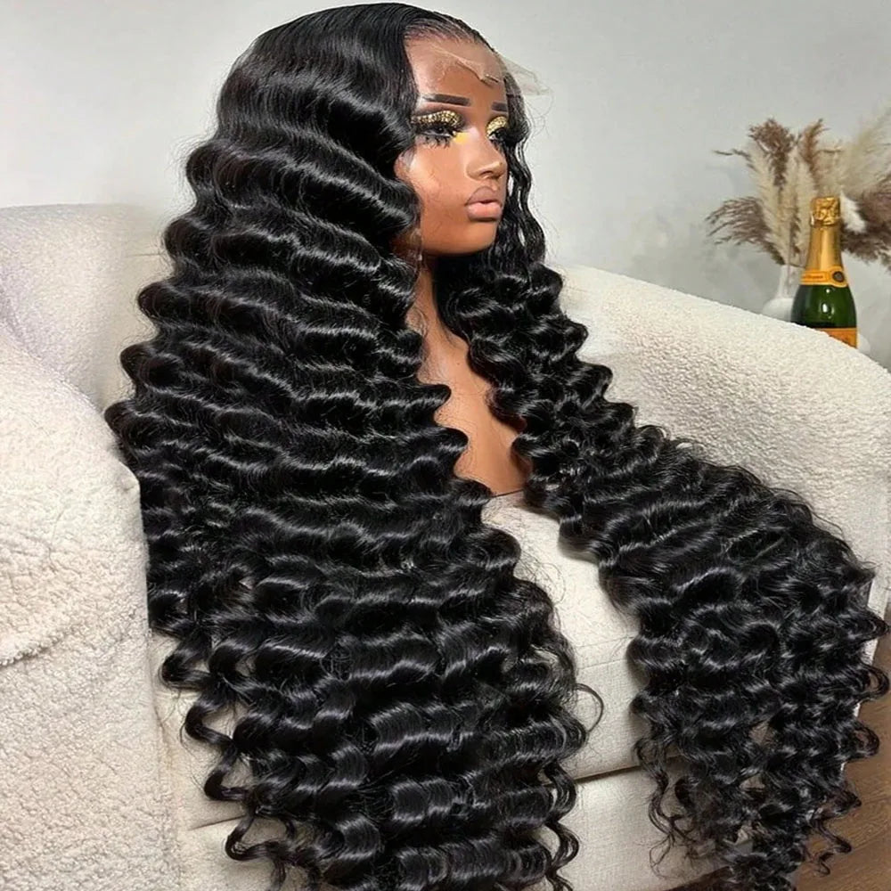 13x4 13x6 HD Transparent Lace Deep Wave Frontal Wig 40-42Inch JerrlyCurly Lace Front HumanHair Wig For Deep Curly Water Wave Wig 13x4 13x6 HD Transparent Lace Deep Wave Frontal Wig 40-42Inch JerrlyCurly Lace Front HumanHair Wig For Deep Curly Water Wave Wig