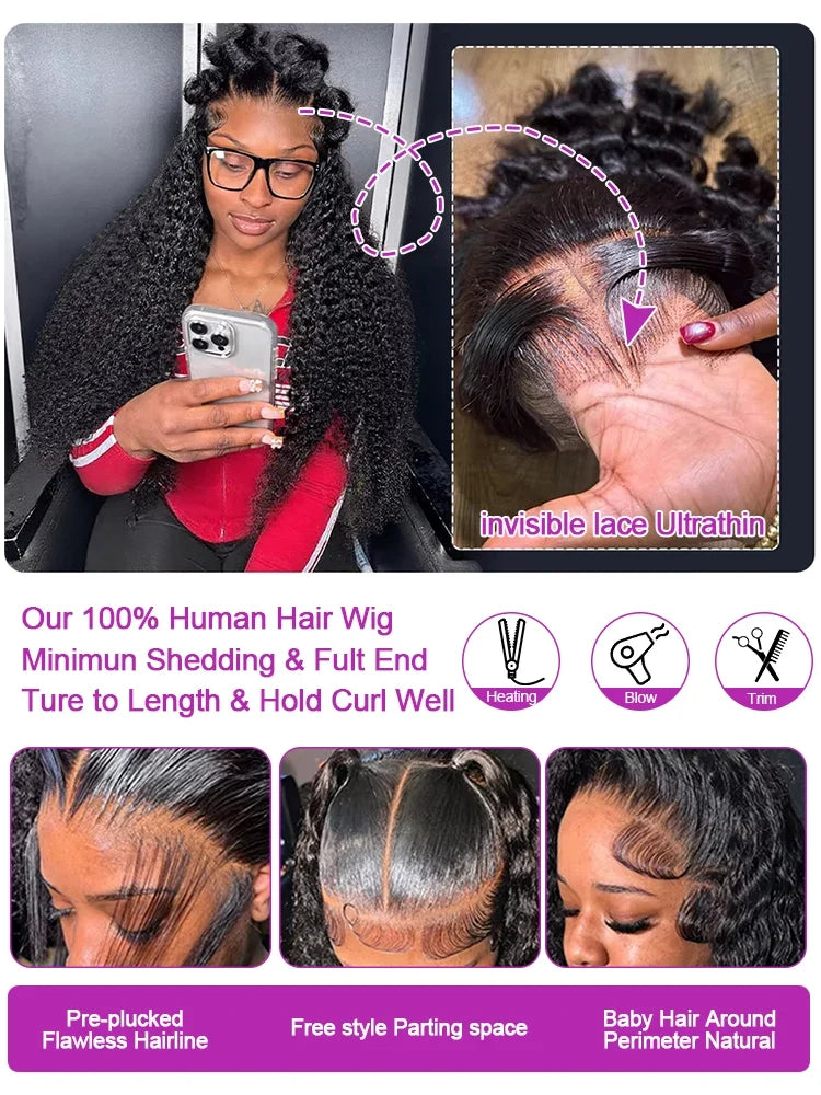40 50 Inch Deep Wave Frontal Wig 13x4 13x6 360 HD Lace Frontal Wigs 300 Density Water Curly Human Hair Lace Front Wigs For Women 40 50 Inch Deep Wave Frontal Wig 13x4 13x6 360 HD Lace Frontal Wigs 300 Density Water Curly Human Hair Lace Front Wigs For Women