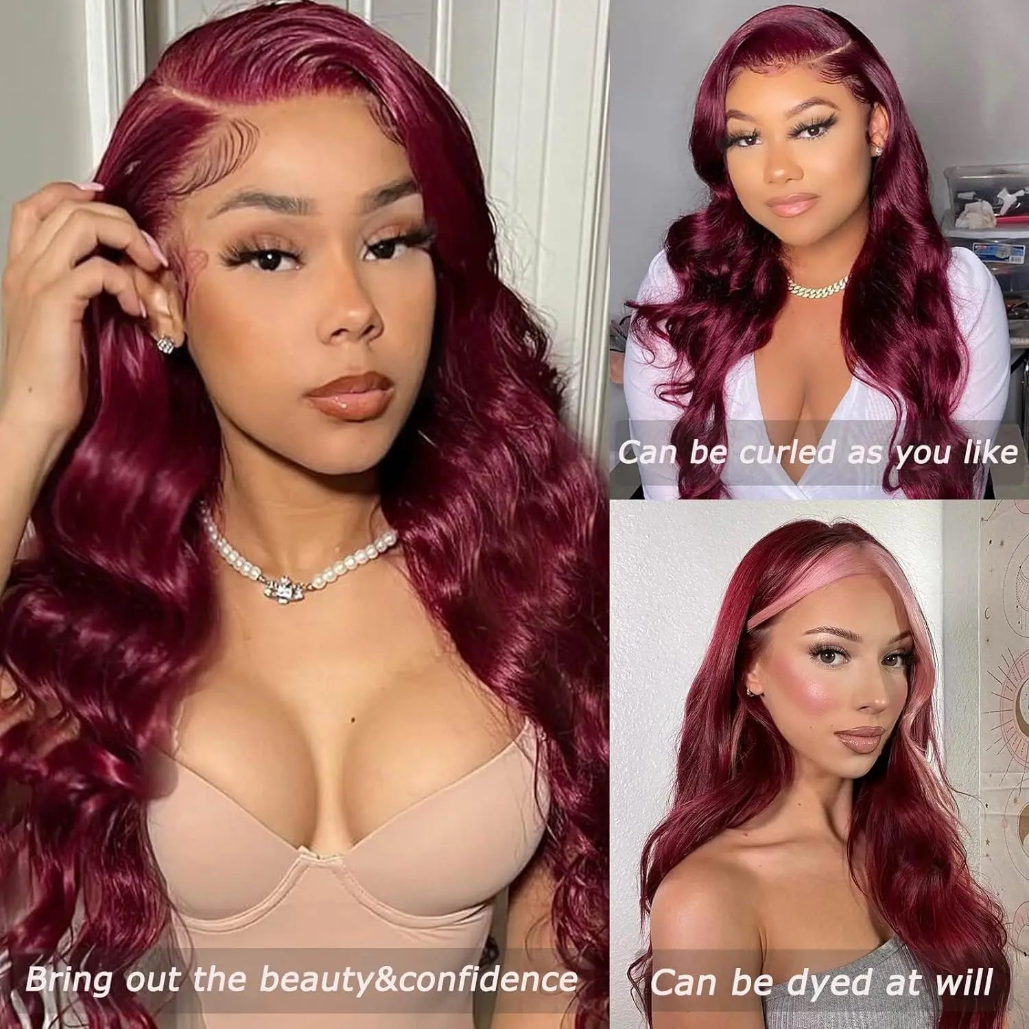 250% Density 99j Human Hair Wig 34 Inch Burgundy 13x4 HD Lace Frontal Body Wave Human Hair Wigs 100% Brazilian Human Hair 250% Density 99j Human Hair Wig 34 Inch Burgundy 13x4 HD Lace Frontal Body Wave Human Hair Wigs 100% Brazilian Human Hair
