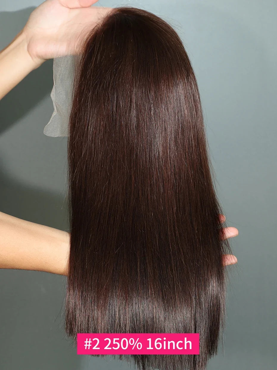 #2 Brown Chocolate Color 250 Density Lace Frontal Wig Human Hair Raw Vietnamese Double Drawn 13x4 Bob Lace Front Human Hair Wigs #2 Brown Chocolate Color 250 Density Lace Frontal Wig Human Hair Raw Vietnamese Double Drawn 13x4 Bob Lace Front Human Hair Wigs