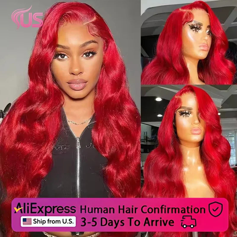 38 40 Inch Hot Red 13x6 Hd Lace Frontal Wigs Human Hair Wig Brazilian Red Colored Body Wave 13x4 Lace Front Wig For Black Women 38 40 Inch Hot Red 13x6 Hd Lace Frontal Wigs Human Hair Wig Brazilian Red Colored Body Wave 13x4 Lace Front Wig For Black Women
