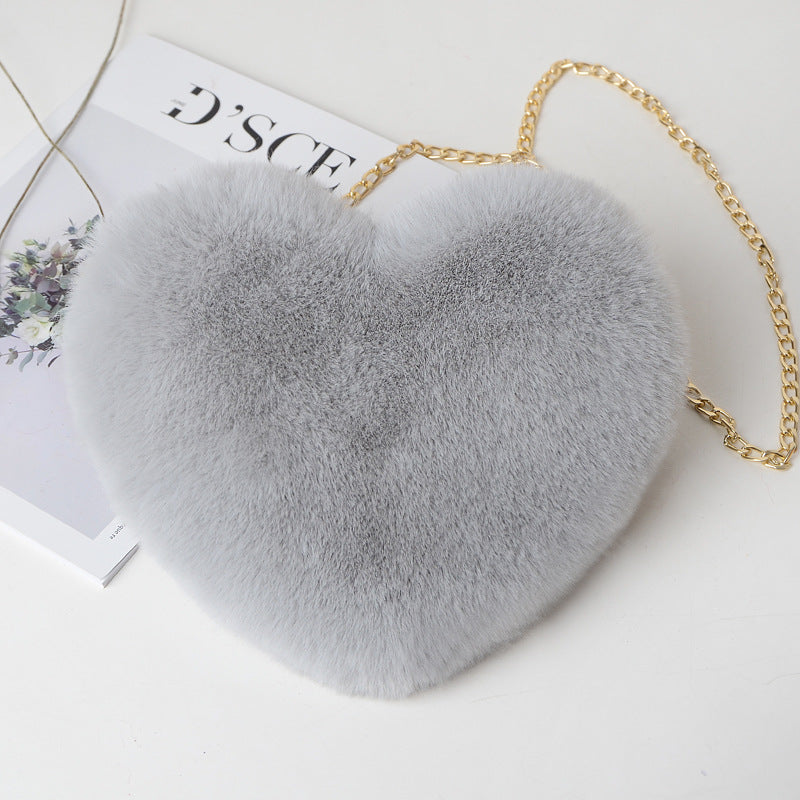 Love Bags For Women Plush Chain Shoulder Bags Valentine's Day Party Bag 79c2e4b13b8511d2f25fb78f526ff768