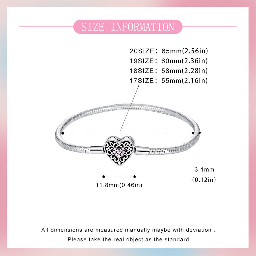 925-Silver-Plated Woven Heart Basic Bracelet Fashionable And Minimalist bcb3a05911cd2fee550c867ee74c622d