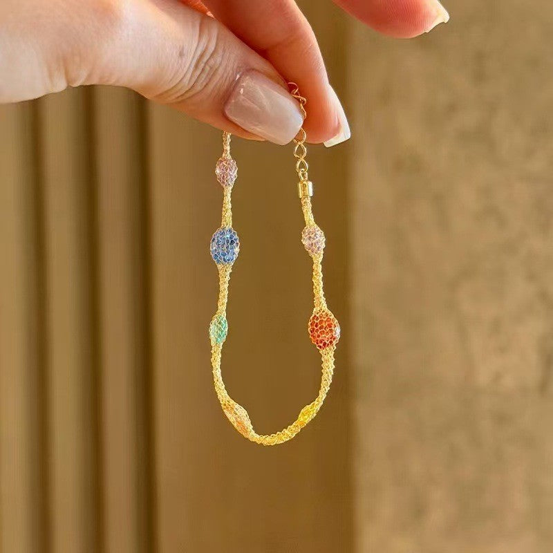 Exquisite Bracelet Inlaid With Colorful Gemstones c9b32d0d74e248c93e94dbdd6141e182