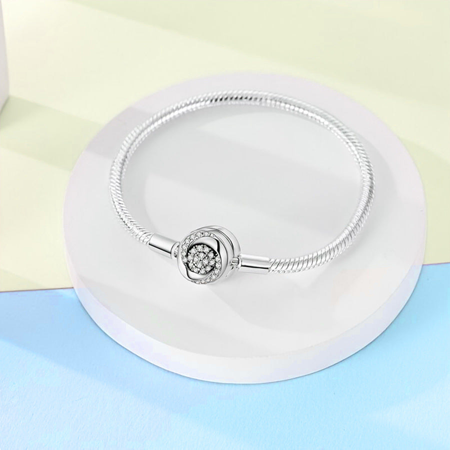 925-Silver-Plated Woven Heart Basic Bracelet Fashionable And Minimalist 184020ee7faff9d5145921a492914c51