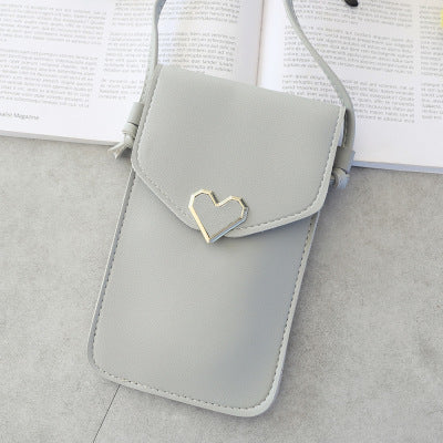 Love Buckle Mobile Phone Bags For Women Transparent Touch Screen Wallet Crossbody Shouder Bags 6adfeb63b47c9bde66febc7a24d6ad8