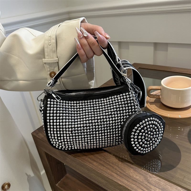 Rhinestone Shoulder Bag With Small Purse Fashion Party Underarm Crossbody Bag For Women Luxury Designer Bags ed666ee0cd47a5331813cd3c6cb0ca4