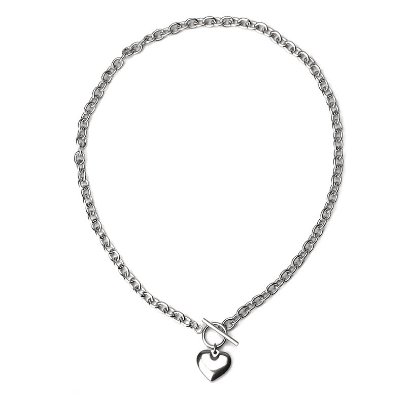 Loving-Heart Chain Couples Necklace Delicate Clavicle Chain For Girls 7040aac1b3c45d691e0c62e01605cfbc