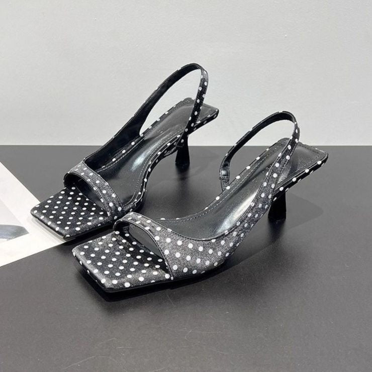 French-style Stiletto Black Square-toe High Heels For Women 6ed0b70684fbe30cb6cdd2c101747a77