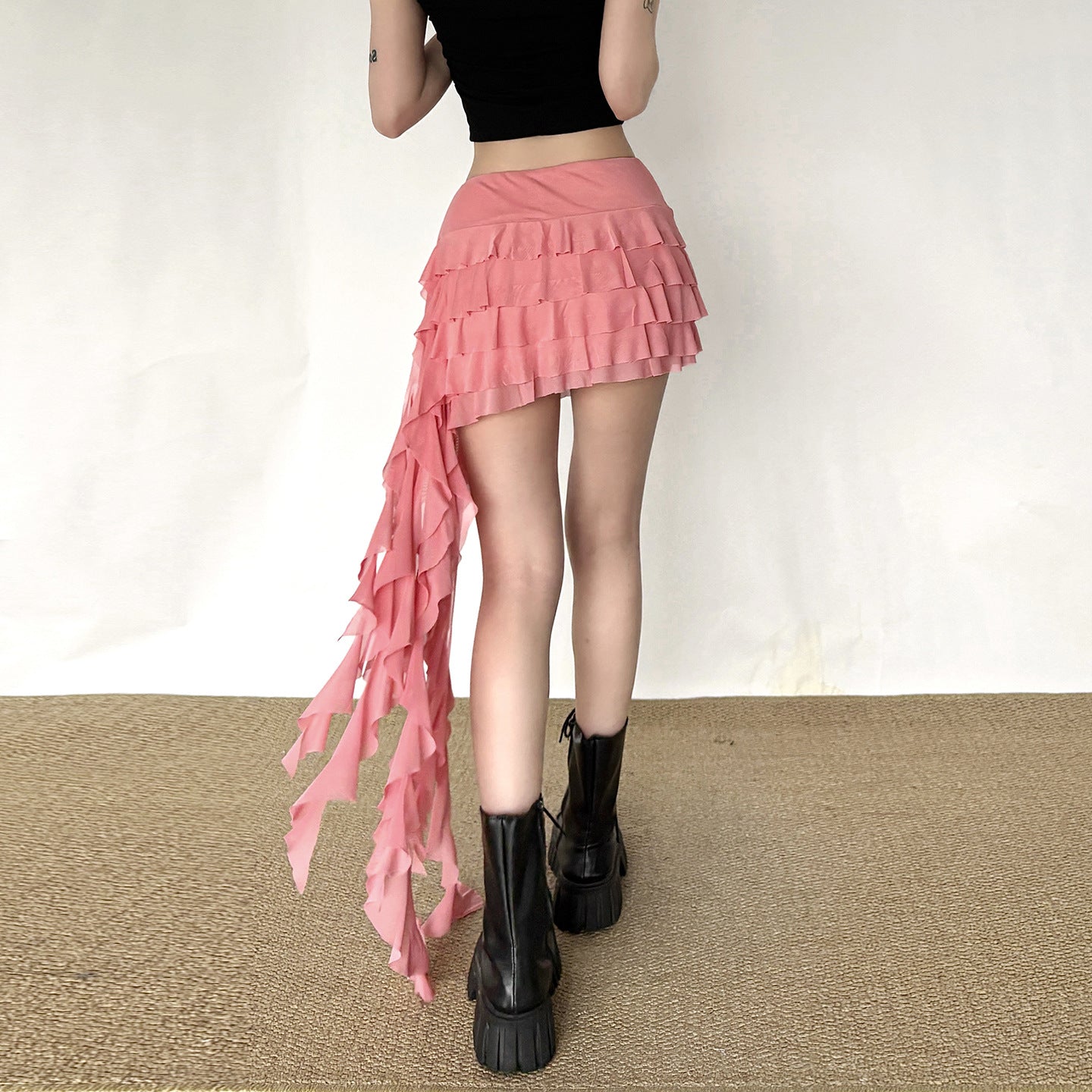 European And American-style Summer New Womens Multi-layer Ruffled Fringed Skirt 86458619738f5a9f08ad810b1041527c