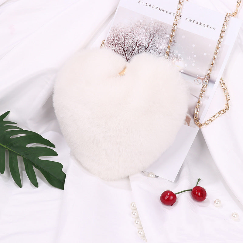 Love Bags For Women Plush Chain Shoulder Bags Valentine's Day Party Bag 21b41810ee92d80f7d9696c057abfb54