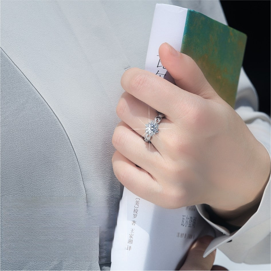 Womens Copper Ring With Round Zircon Inlay 1dce607cf19008893a1b2475175401fb