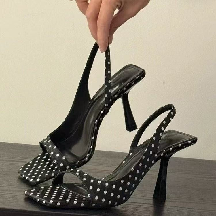 French-style Stiletto Black Square-toe High Heels For Women 8a60240d98ce7ce49849cd4a15d98c27