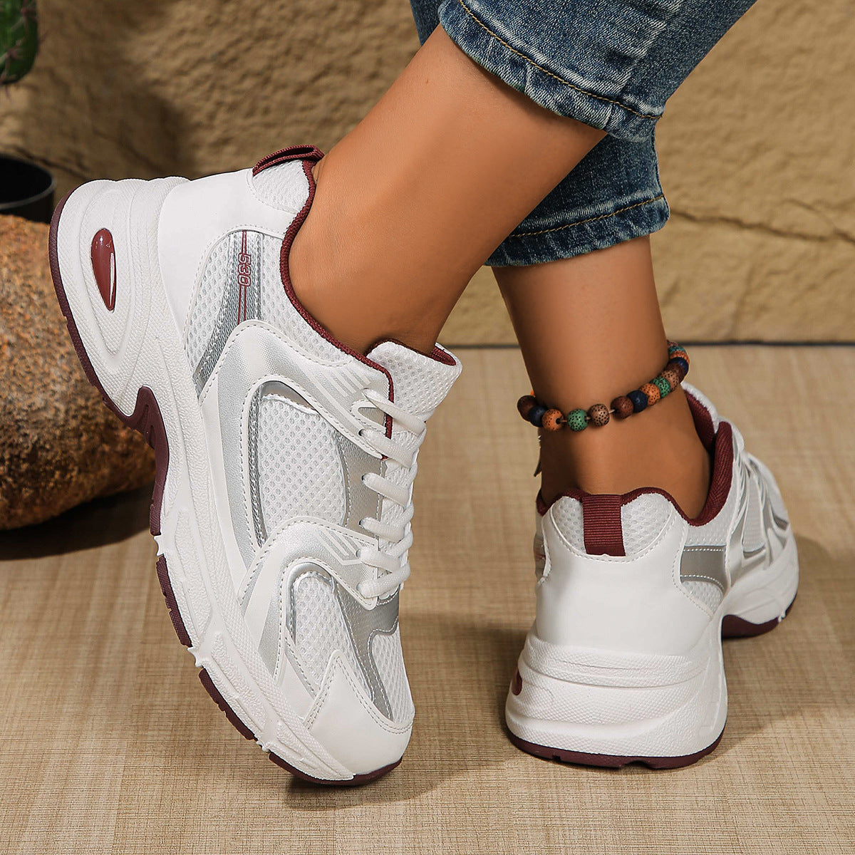 Versatile Mesh Casual Sneakers For Women ba64a246c8ae75d28df5ebe886419c75