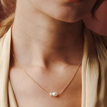 Titanium Steel Non Fading Necklace, Freshwater Pearl, Light Luxury, High-end Feel