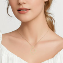 Simple Geometric-shaped Necklace Ring Holder Pendant Necklace