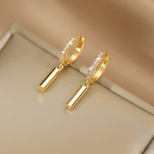 Cylindrical Geometric Niche Light-luxury Ear Clips