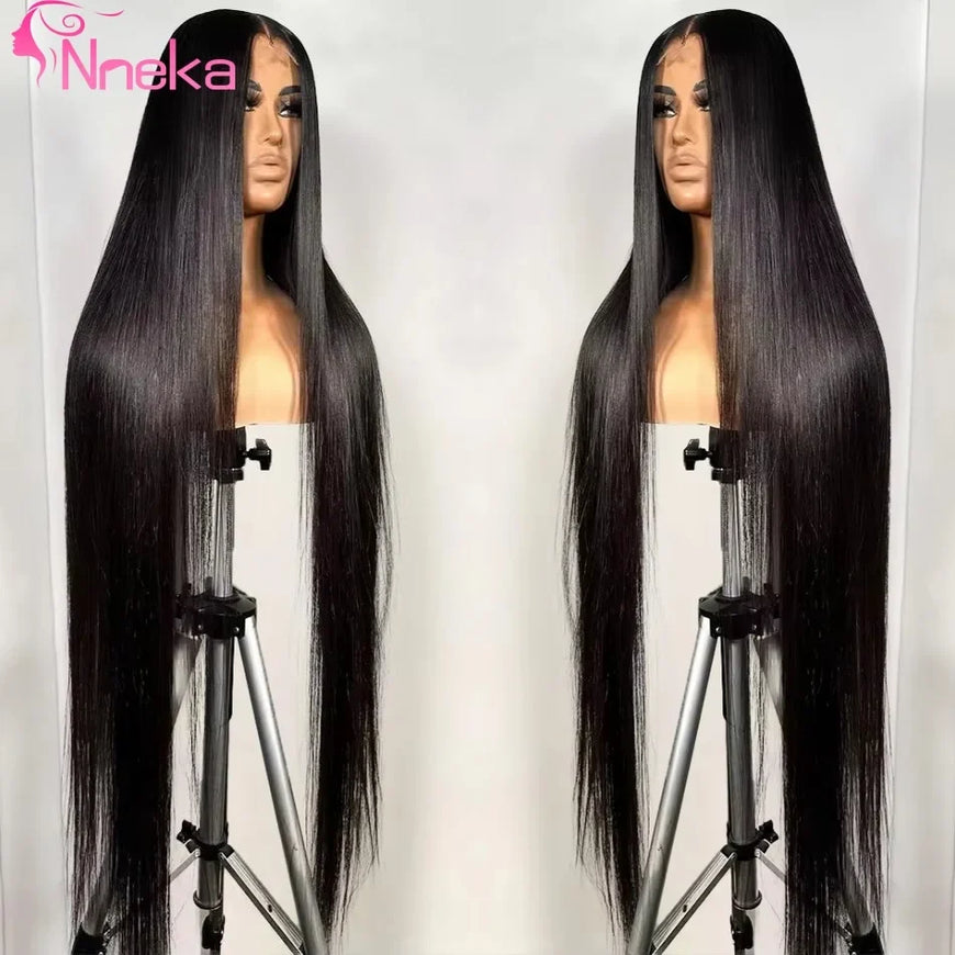 40 Inch Bone Straight Human Hair Wigs 13x4 13X6 HD Lace Front Wigs Human Hair 100% Brazilian Hair For Black Women 220 Density
