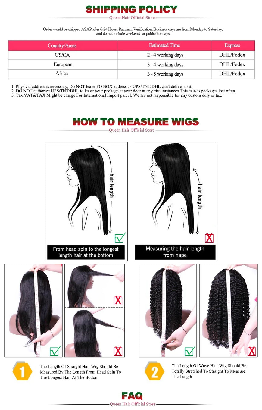 Queen Hair Loose Deep Real HD Lace Wig Raw Hair Pre Plucked Full Frontal 13x6 13x4 5x5 6x6 Closure Melt Skin Lace HD Lace Wig