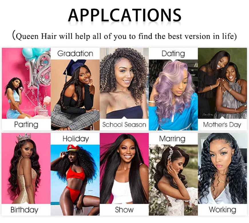 Queen Hair Loose Deep Real HD Lace Wig Raw Hair Pre Plucked Full Frontal 13x6 13x4 5x5 6x6 Closure Melt Skin Lace HD Lace Wig