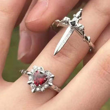 Sword Of Love Couple Rings Set
