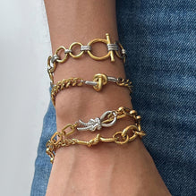 Design Knot Color-block Chain Titanium Steel Bracelet