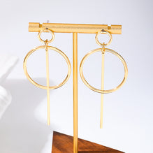 Simple Metal Creative Round Circle Womens Earrings